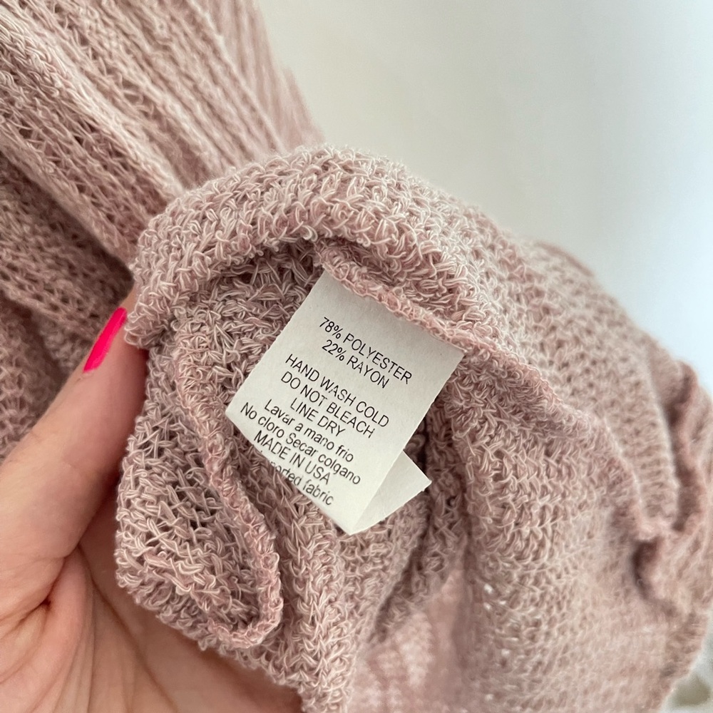 NWT GeeGee Dolman Sleeve Knit Cardigan Mauve Blush Pink - Picture 5 of 5